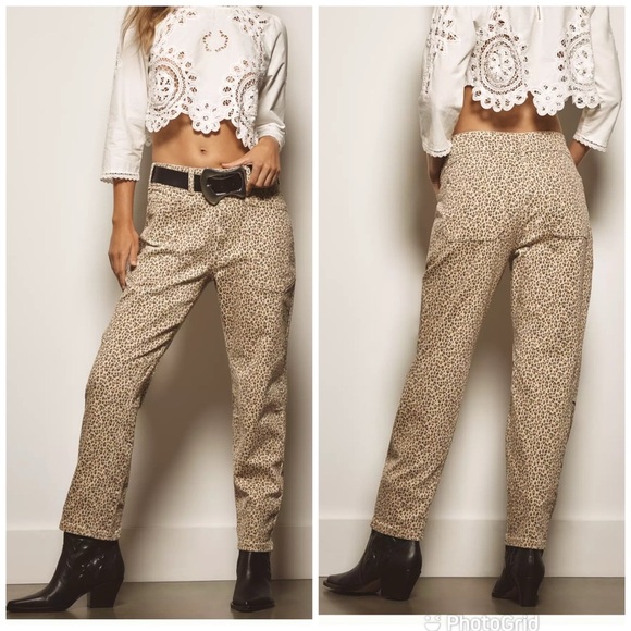 Anthropologie Pilcro The Wanderer Mid-Rise Relaxed-Leg Jeans in Neutral Pattern - Picture 1 of 9